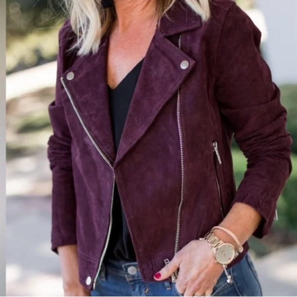 Blank NYC Deep Purple Suede Jacket